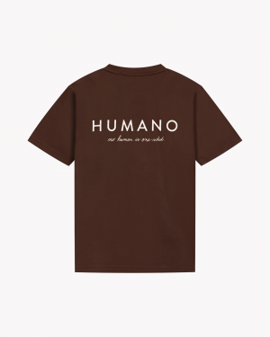 No Human Is One-Sided T-shirt Brown